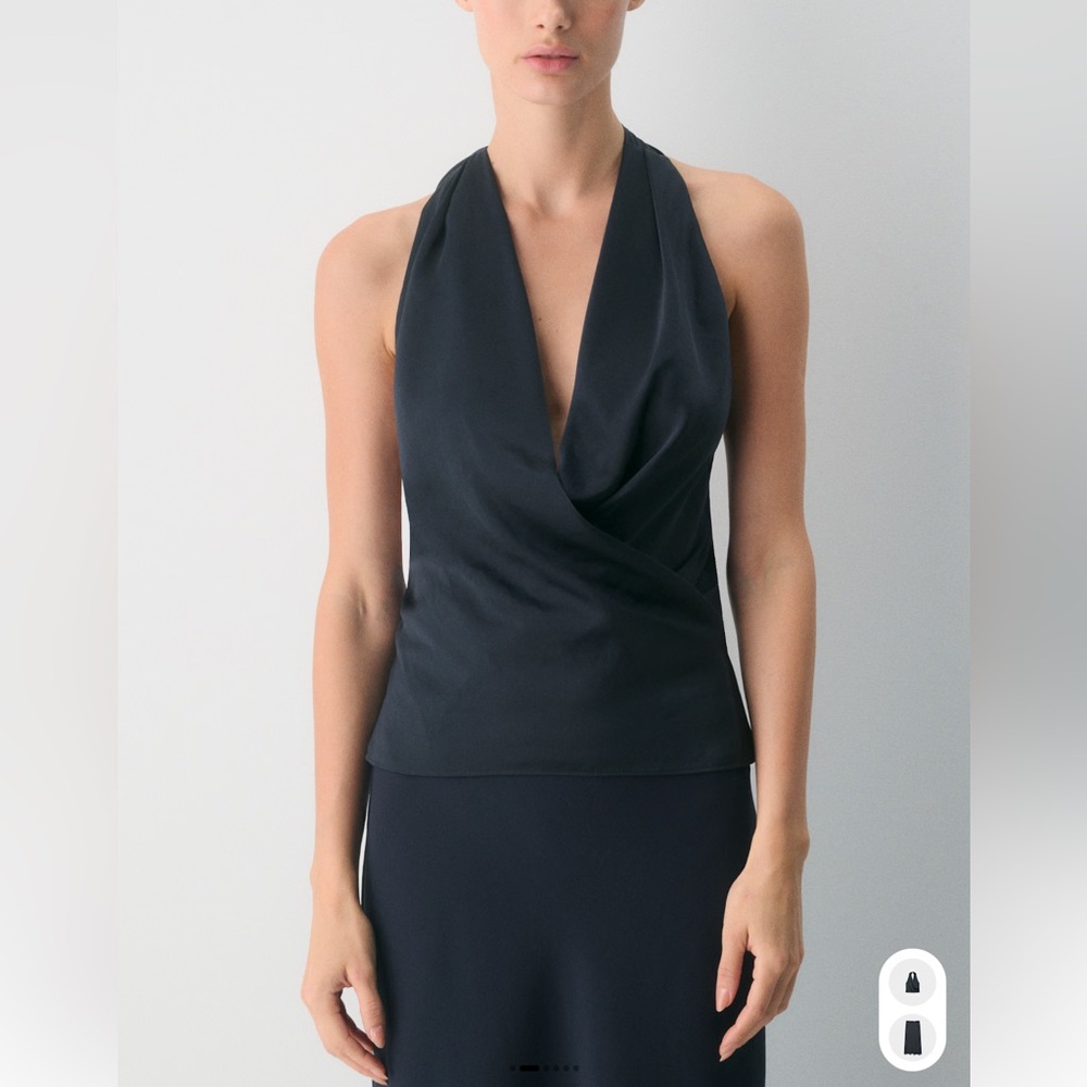Aritzia Wilfred martini linen halter top